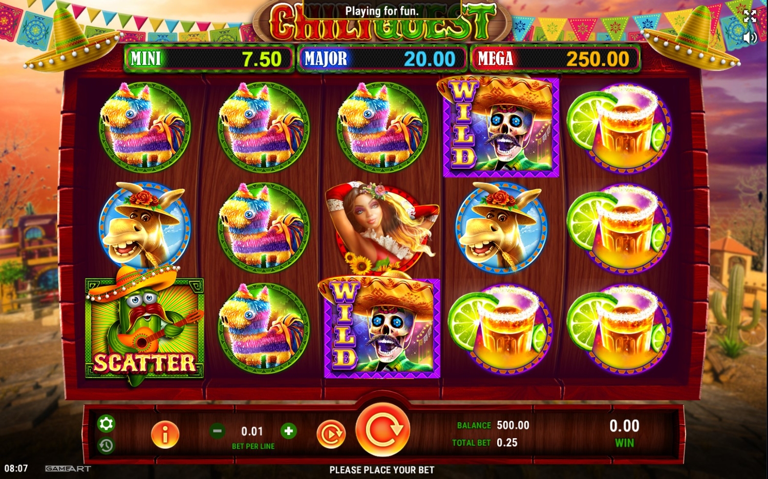 Chilli Quest Slot Gameplay