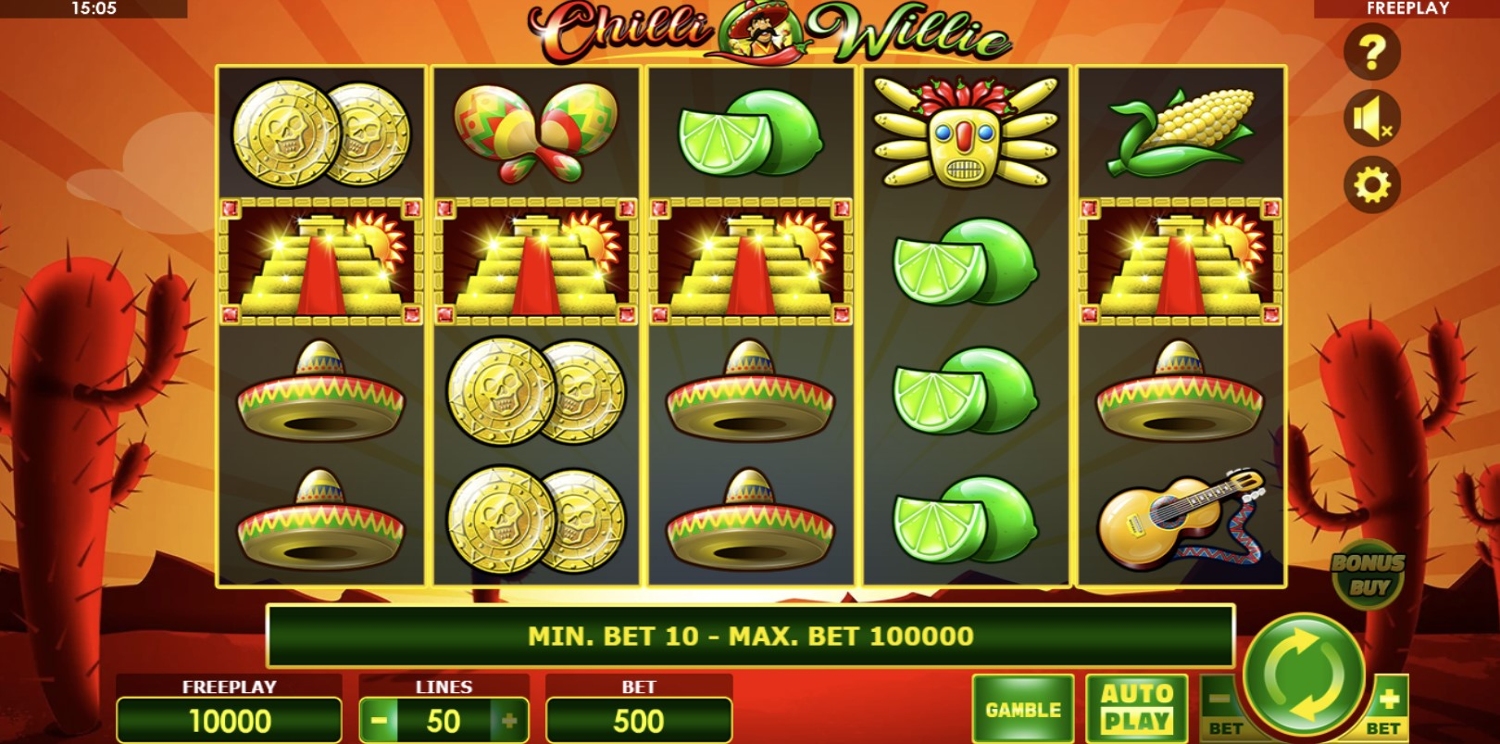 Chilli Willie Slot Gameplay