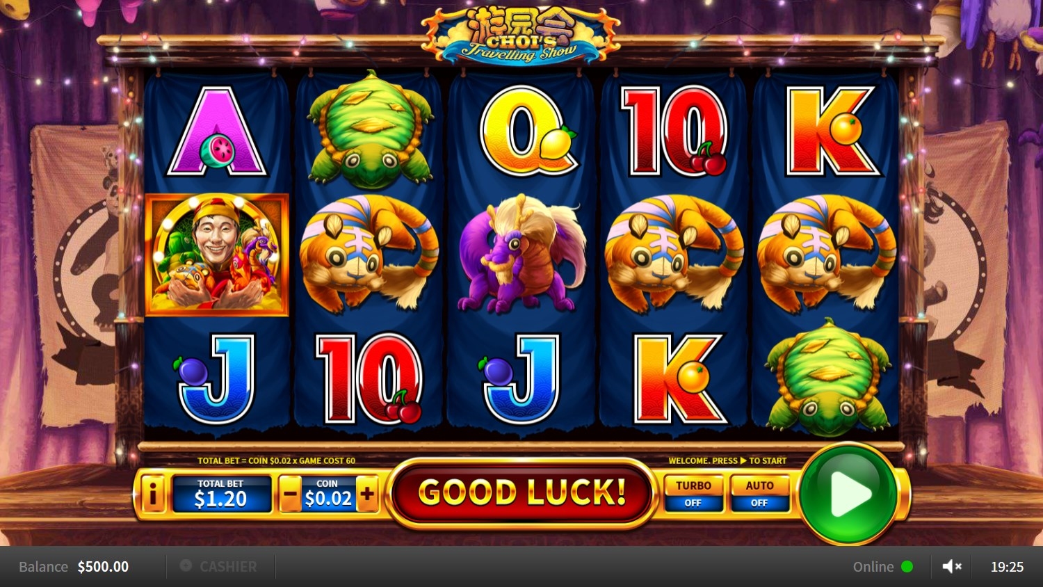 Choi s Travelling Show Slot Gameplay