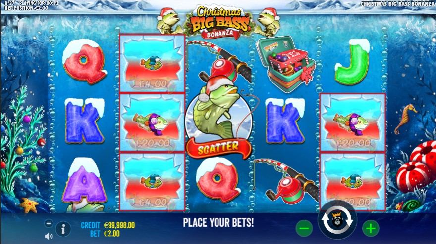 Christmas Big Bass Bonanza Slot Gameplay