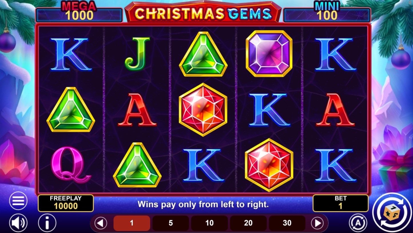 Christmas Gems Hold & Win Slot Gameplay