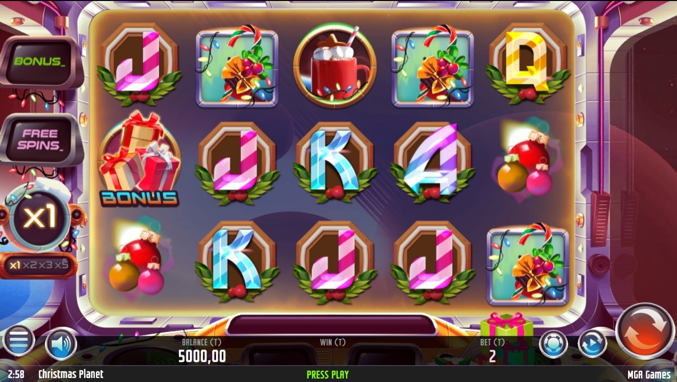 Christmas Planet Slot Gameplay