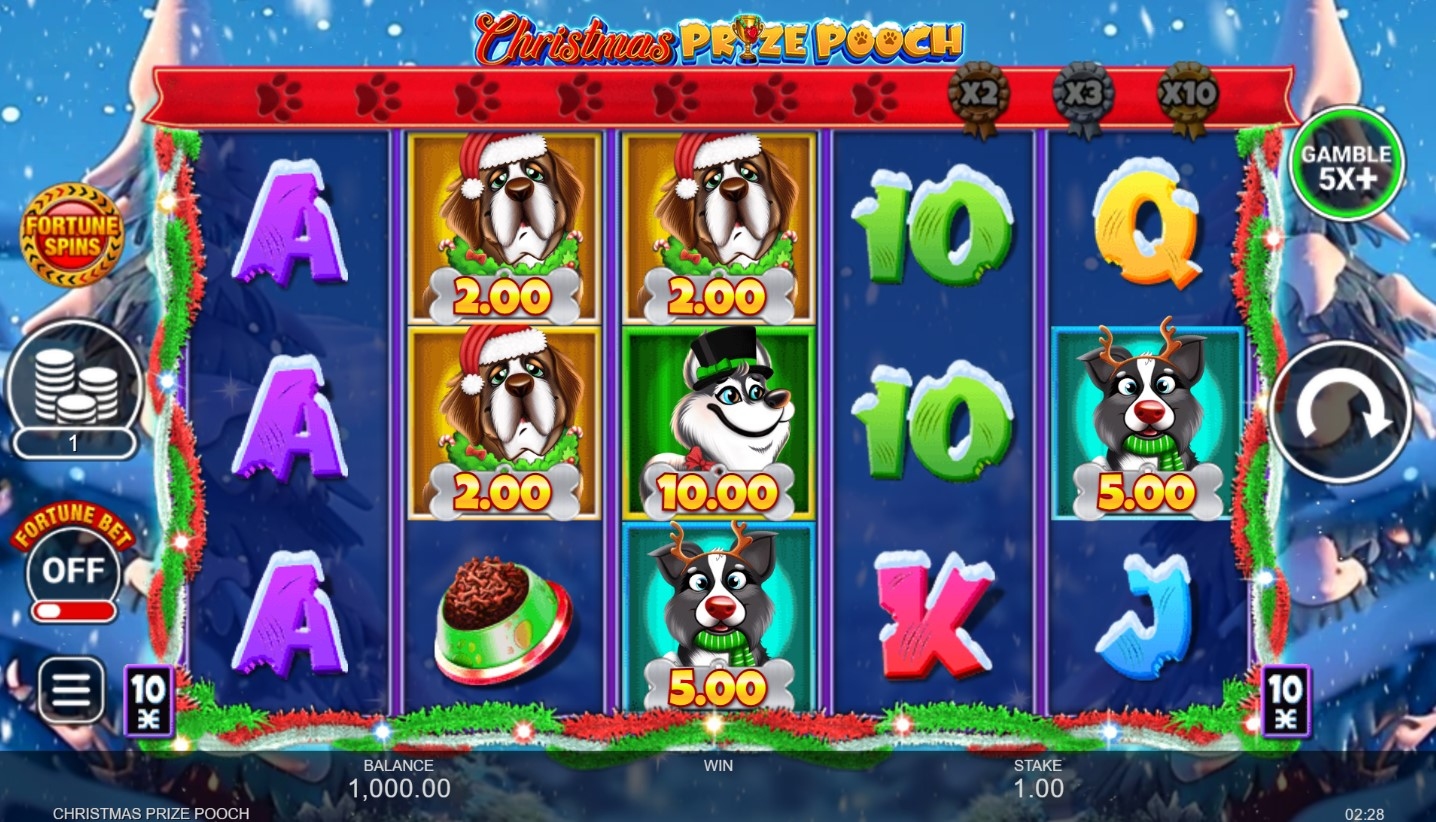 Christmas Prize Pooch Slot Gameplay