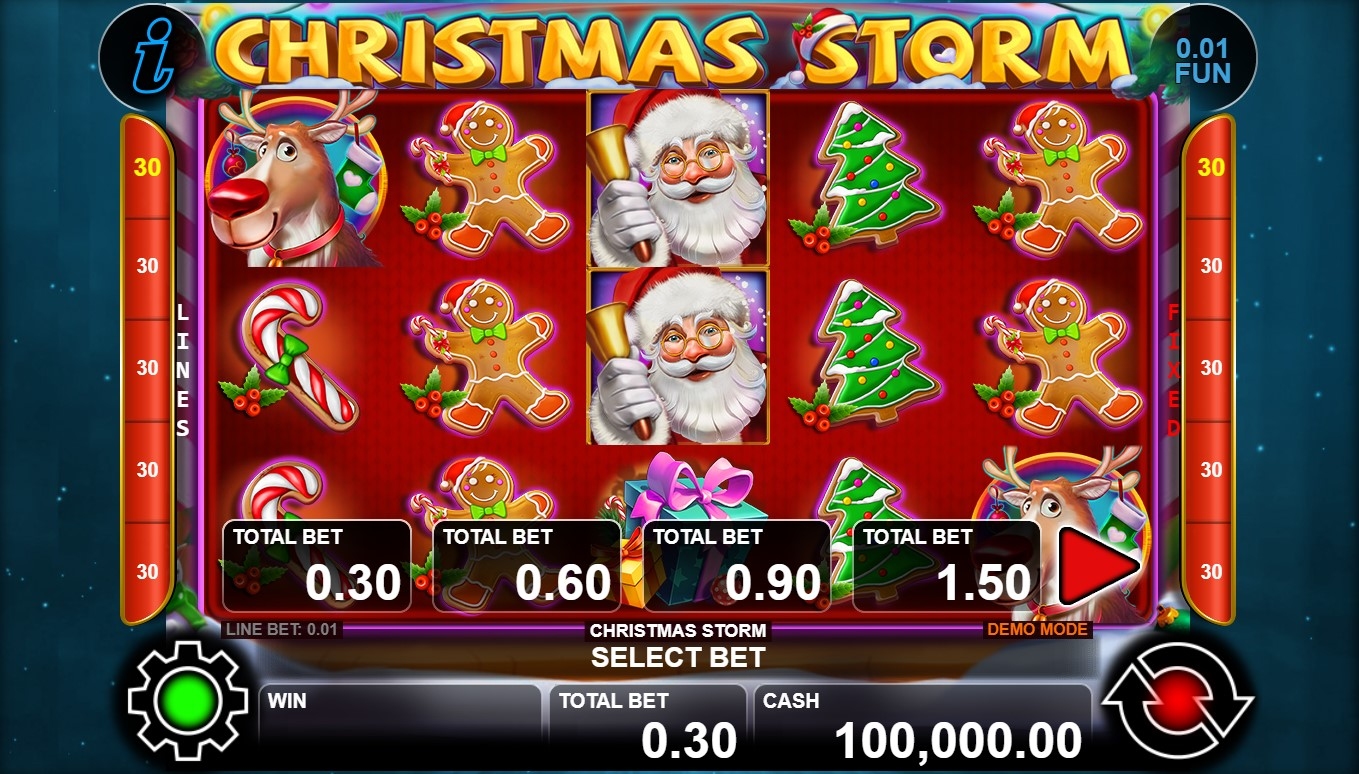 Christmas Storm Slot Gameplay