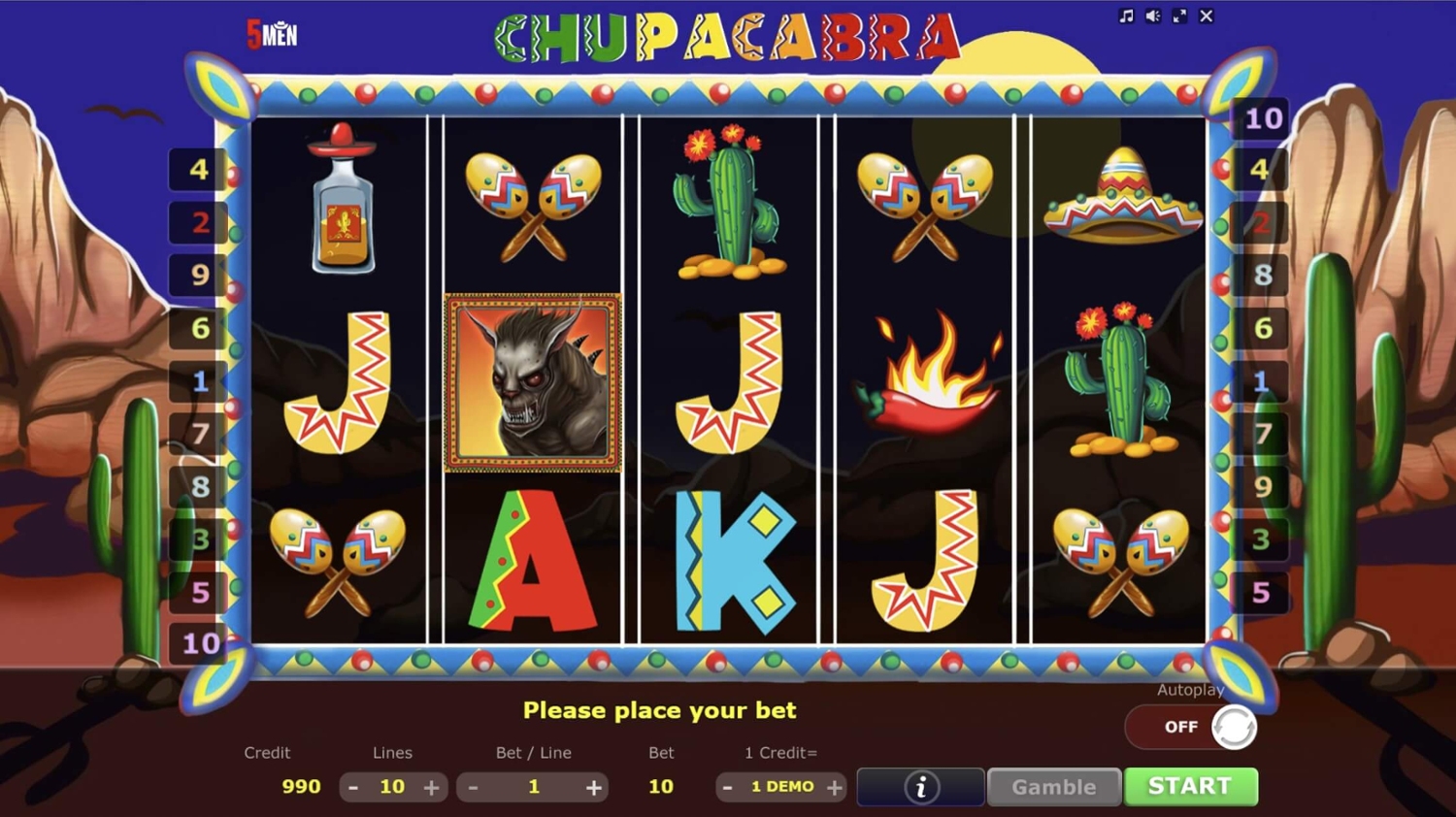 Chupacabra Slot Gameplay
