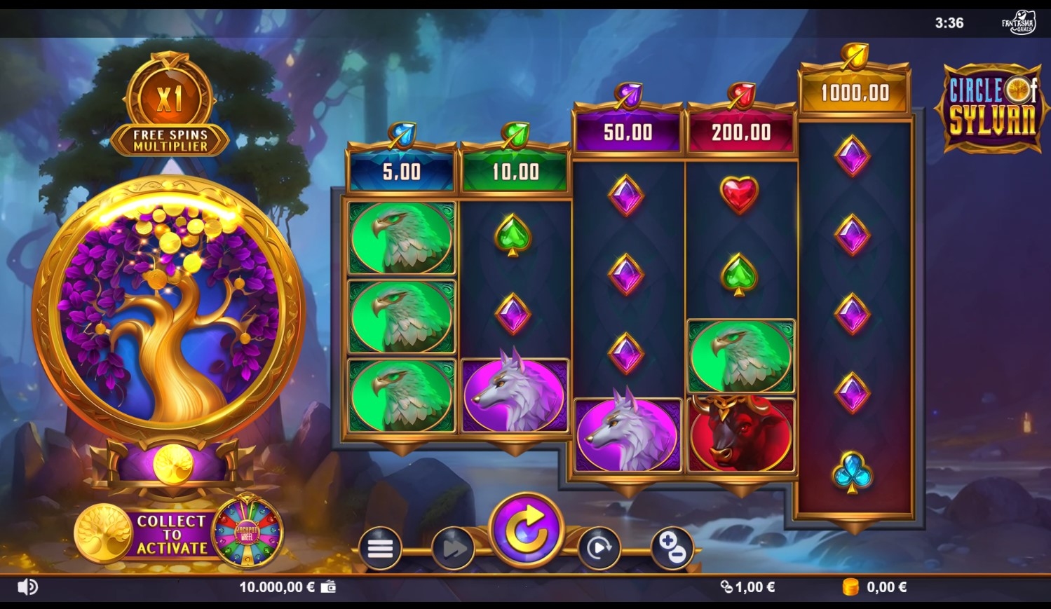 Circle of Sylvan Slot Gameplay