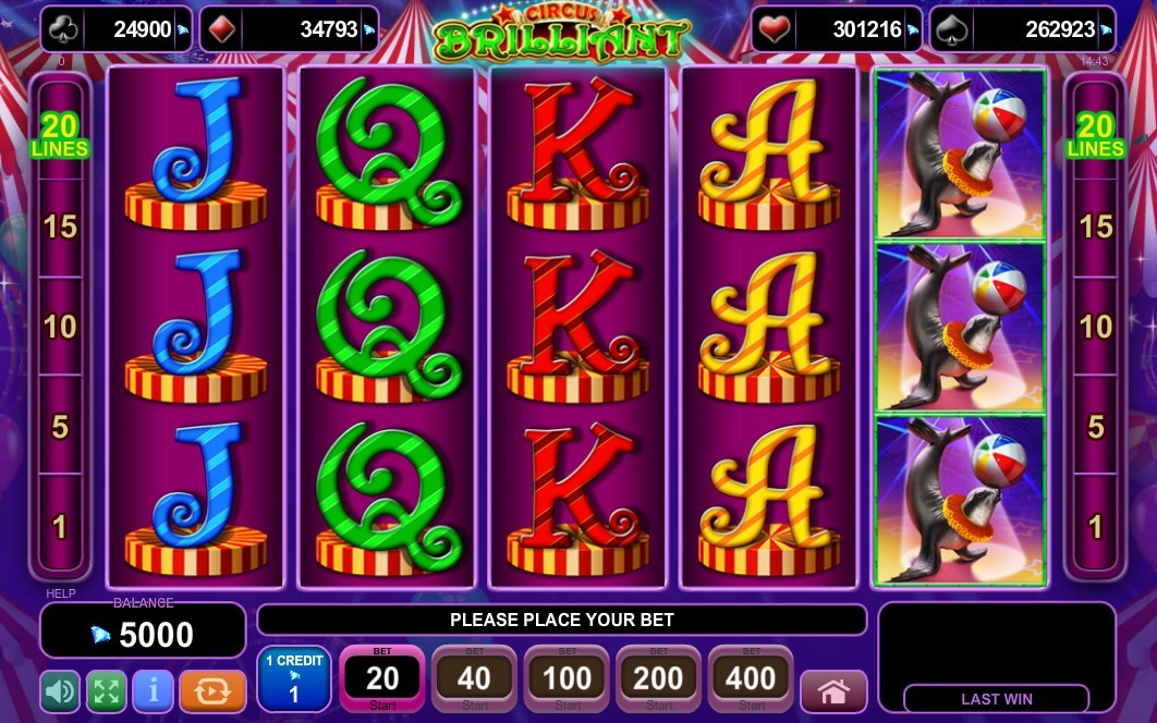 Circus Brilliant Slot Gameplay