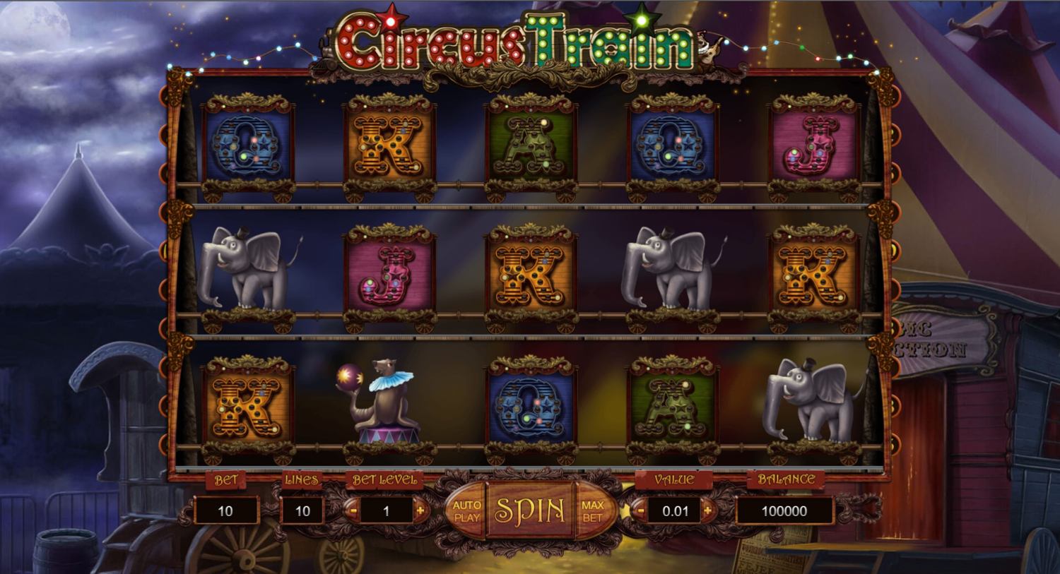 Circus Train Slot Gameplay