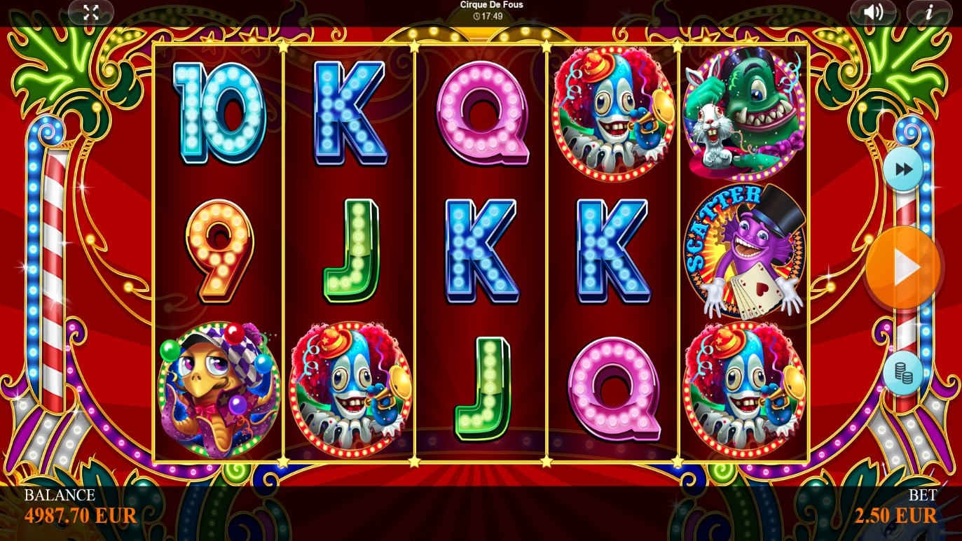 Cirque De Fous Slot Gameplay