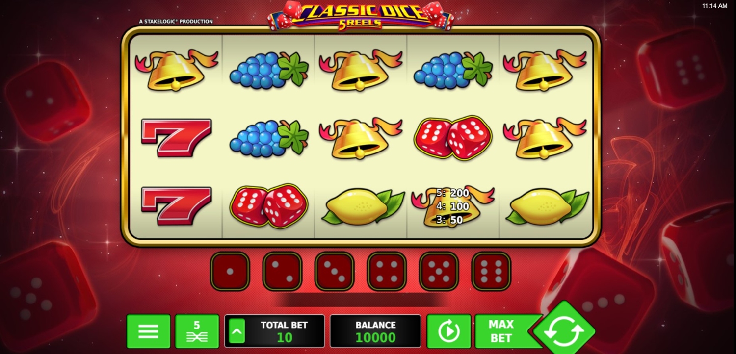 Classic Dice: 5 Reels Slot Gameplay
