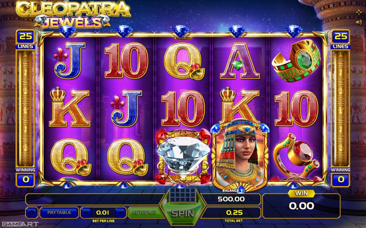 Cleopatra Jewels Slot Gameplay