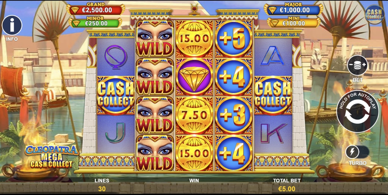 Cleopatra: Mega Cash Collect Slot Gameplay