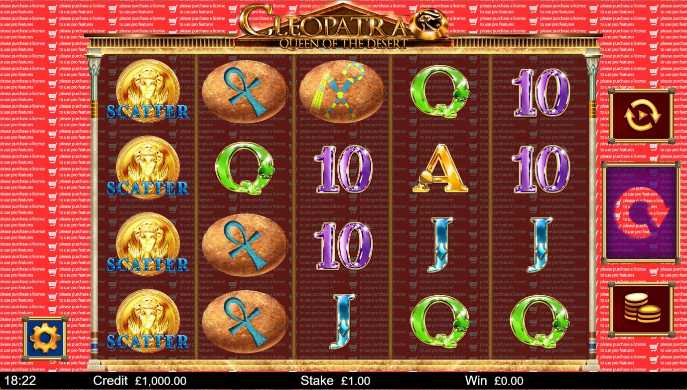Cleopatra: Queen of Desert Slot Gameplay