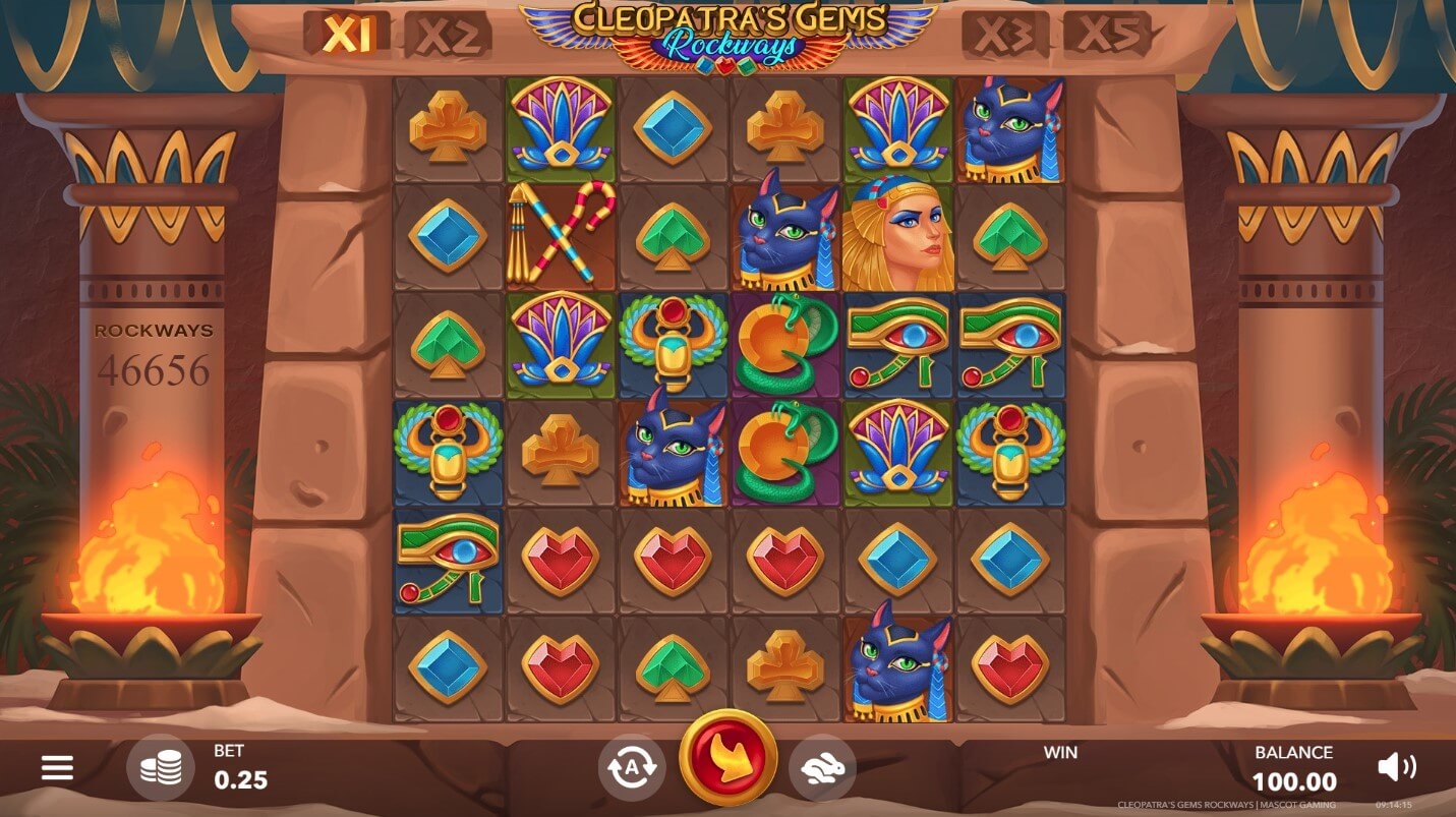 Cleopatras Gems Rockways Slot Gameplay