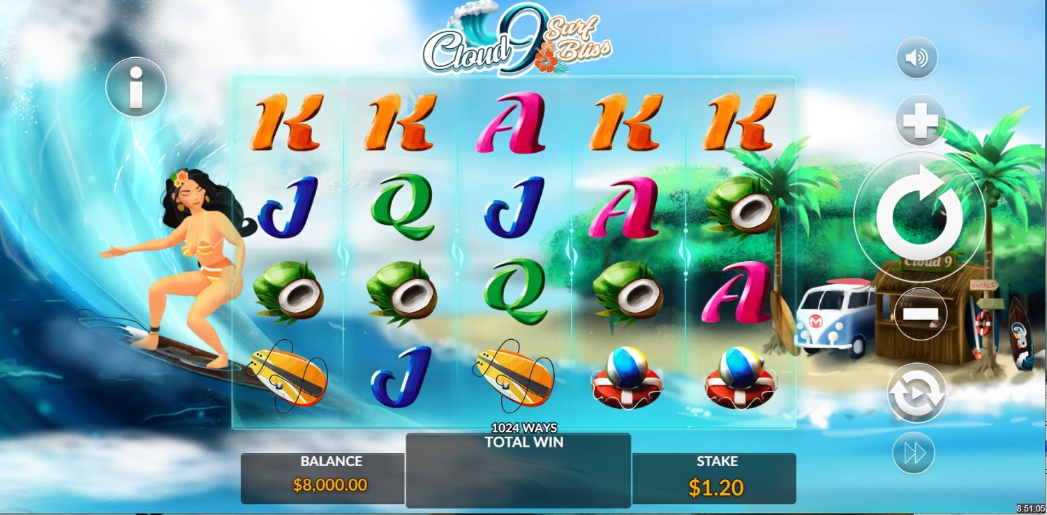 Cloud 9 Surf Bliss Slot Gameplay