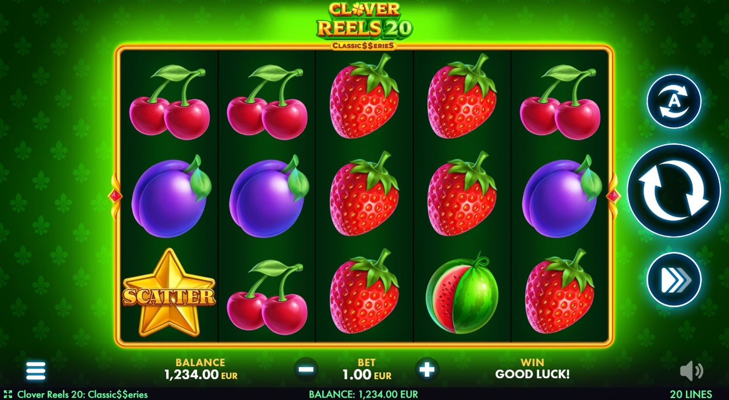 Clover Reels 20 Slot Gameplay