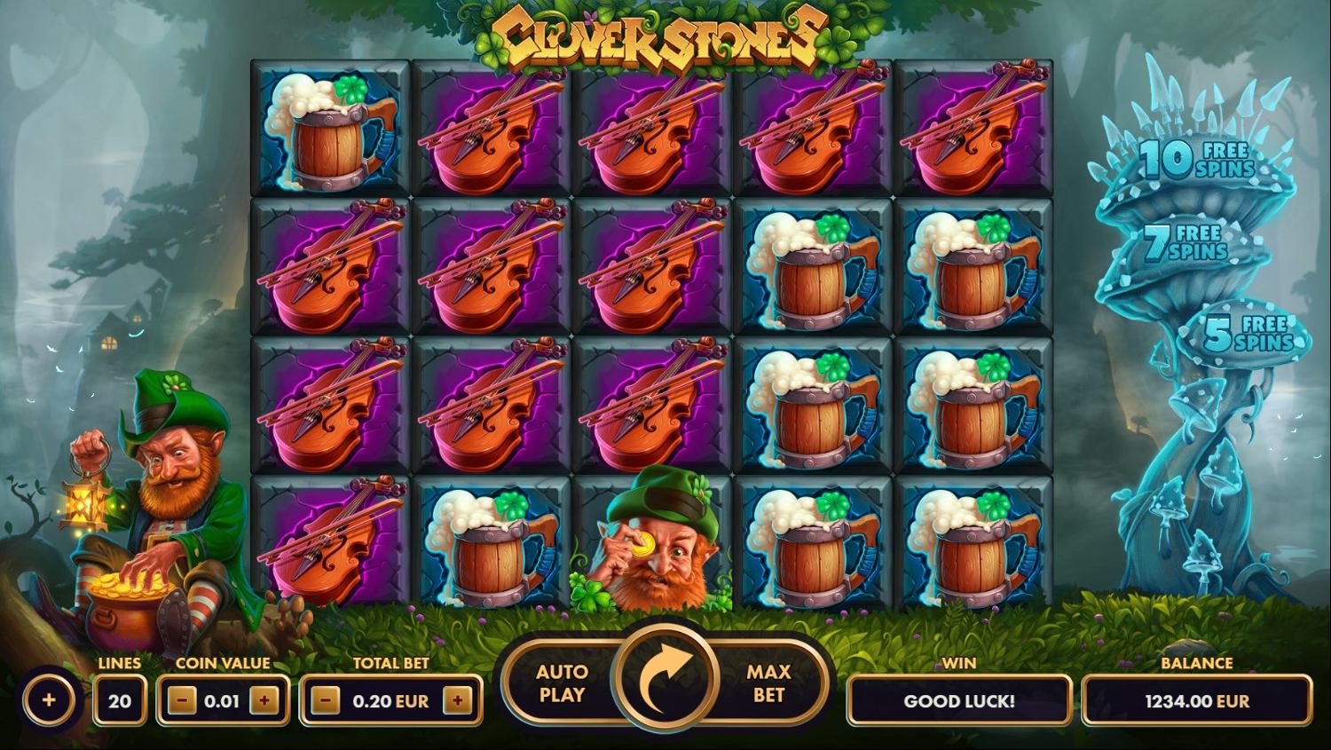 Clover Stones Slot Gameplay