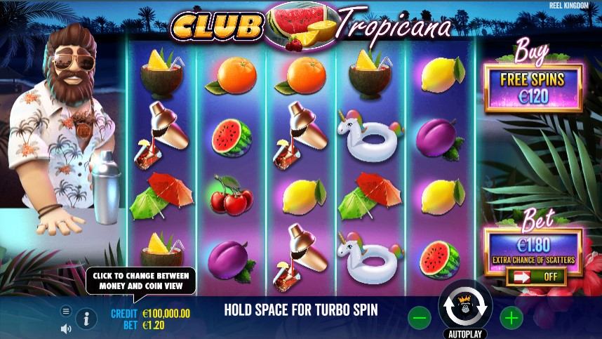 Club Tropicana Slot Gameplay