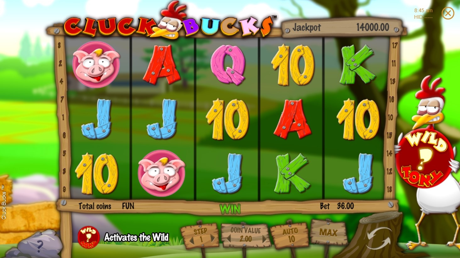 Cluck Bucks Slot Gameplay