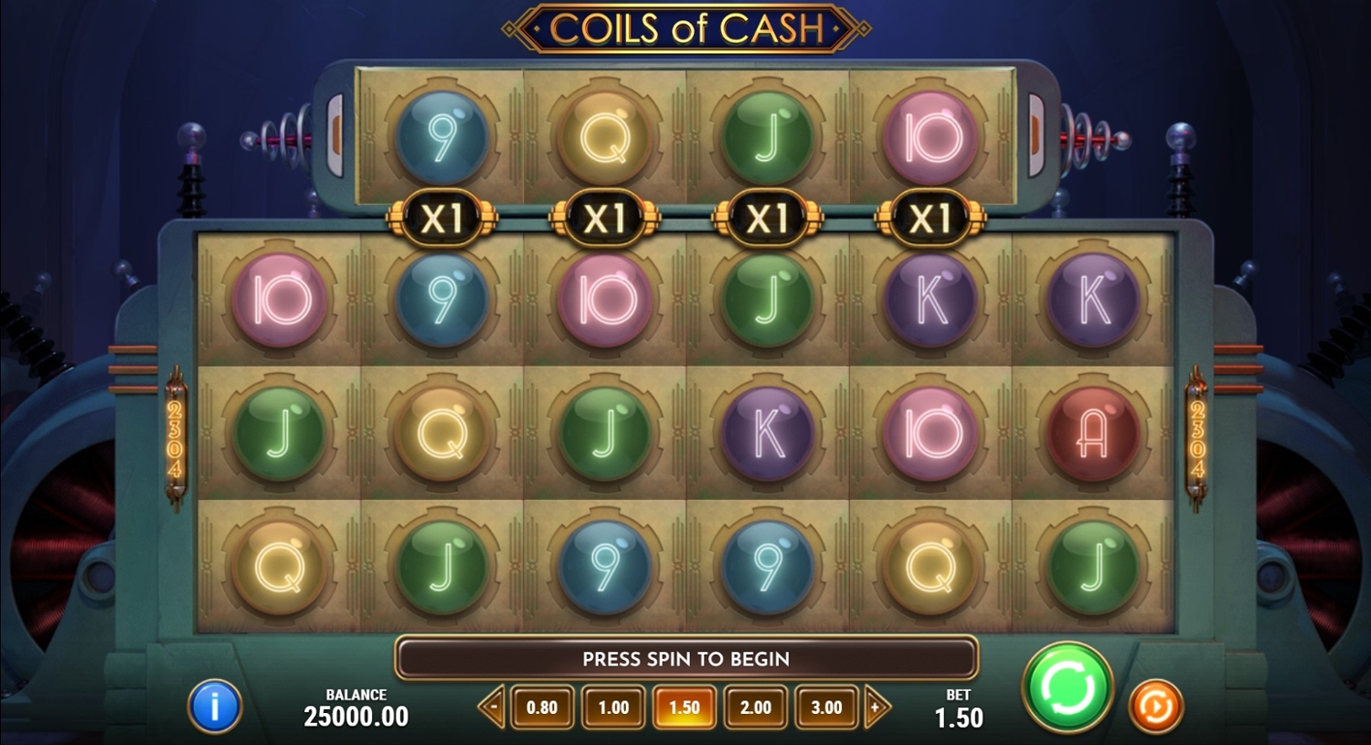 Coils of Cash Slot Gameplay
