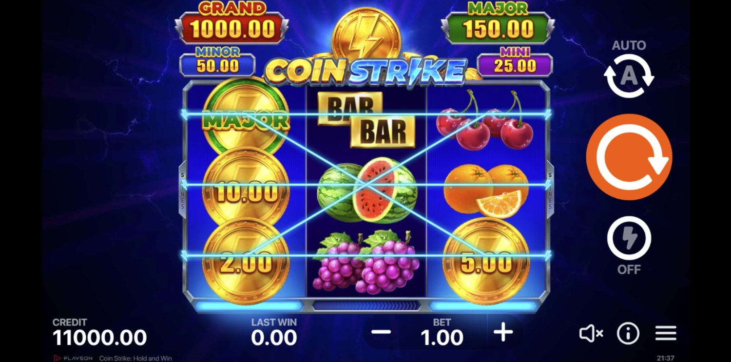 Coin Strike: Hold and Win Slot Gameplay