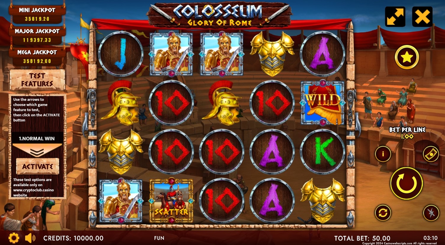 Colosseum - Glory of Rome Slot Gameplay