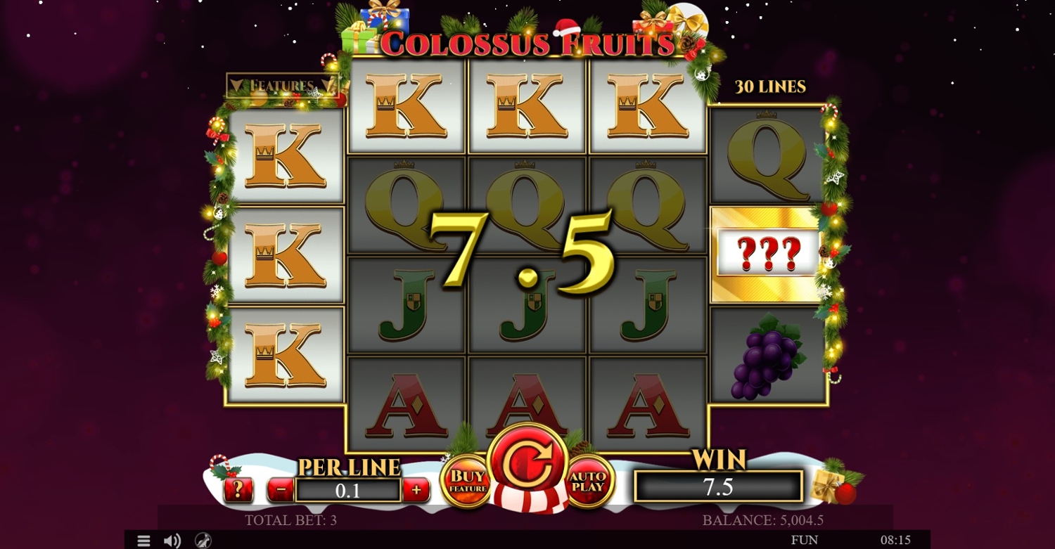 Colossus Fruits Christmas Edition Slot Gameplay