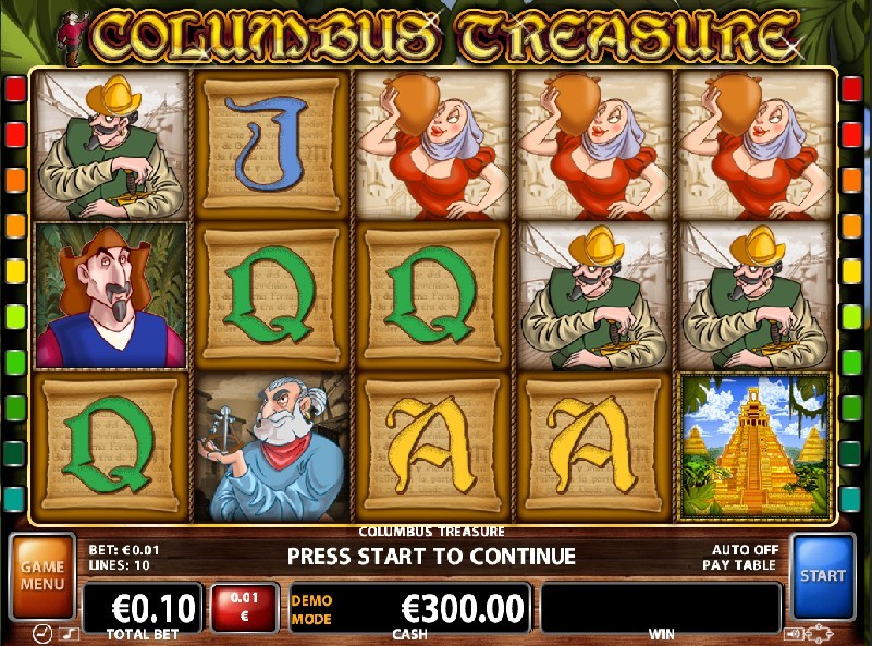 Columbus Treasure Slot Gameplay