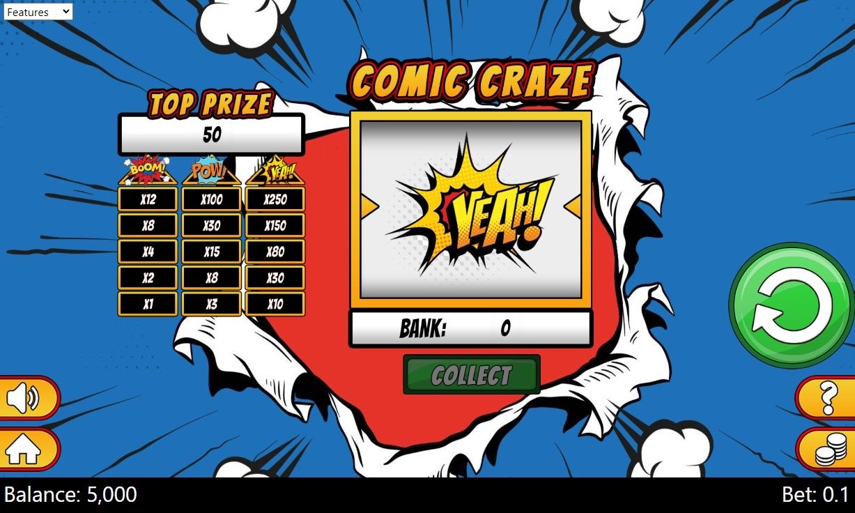 Comic Craze Slot Gameplay