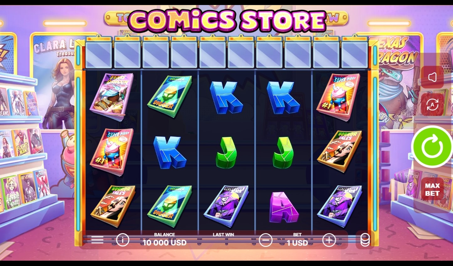 Comic Store Slot Gameplay