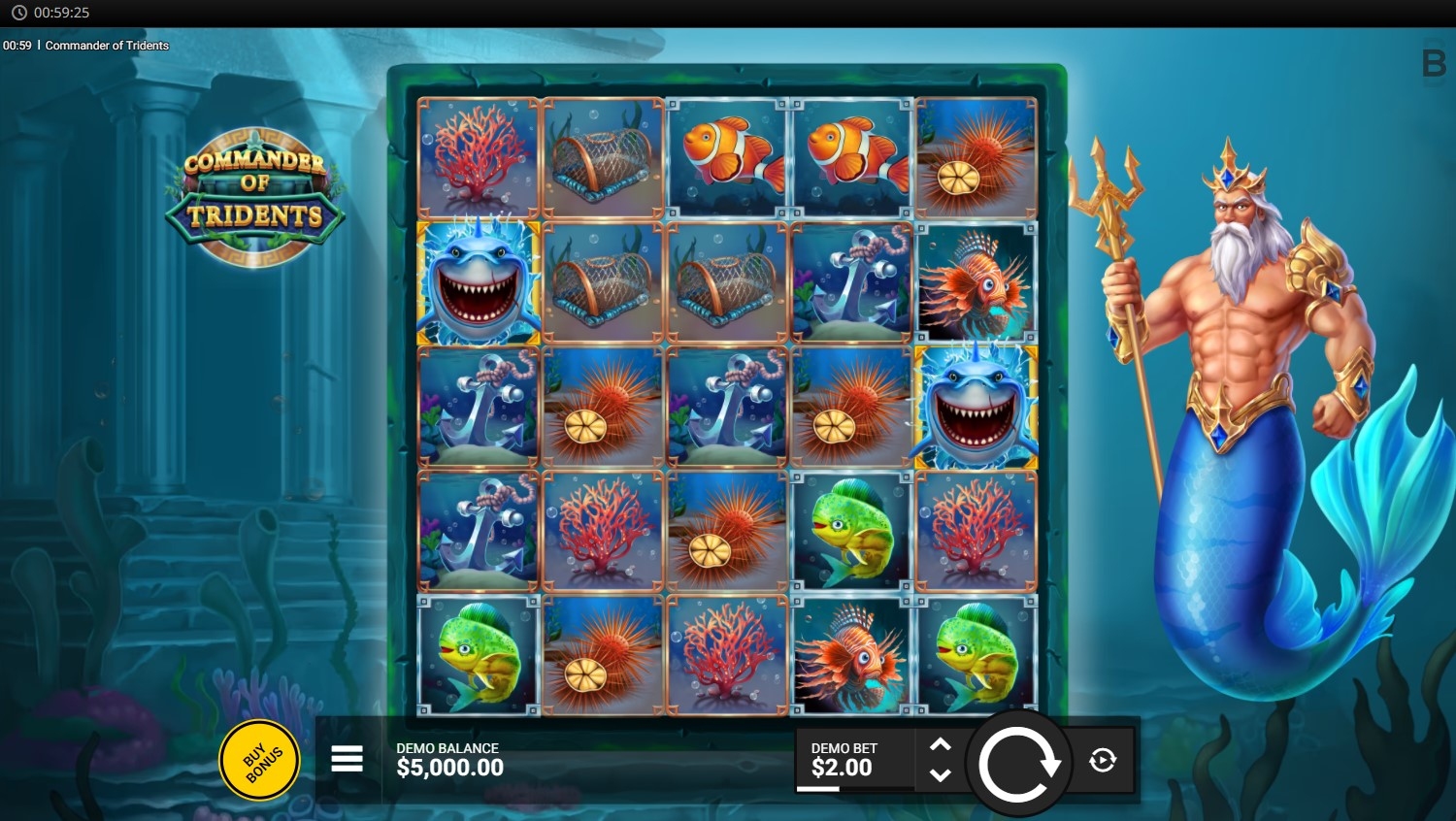 Commander of Tridents Slot Gameplay