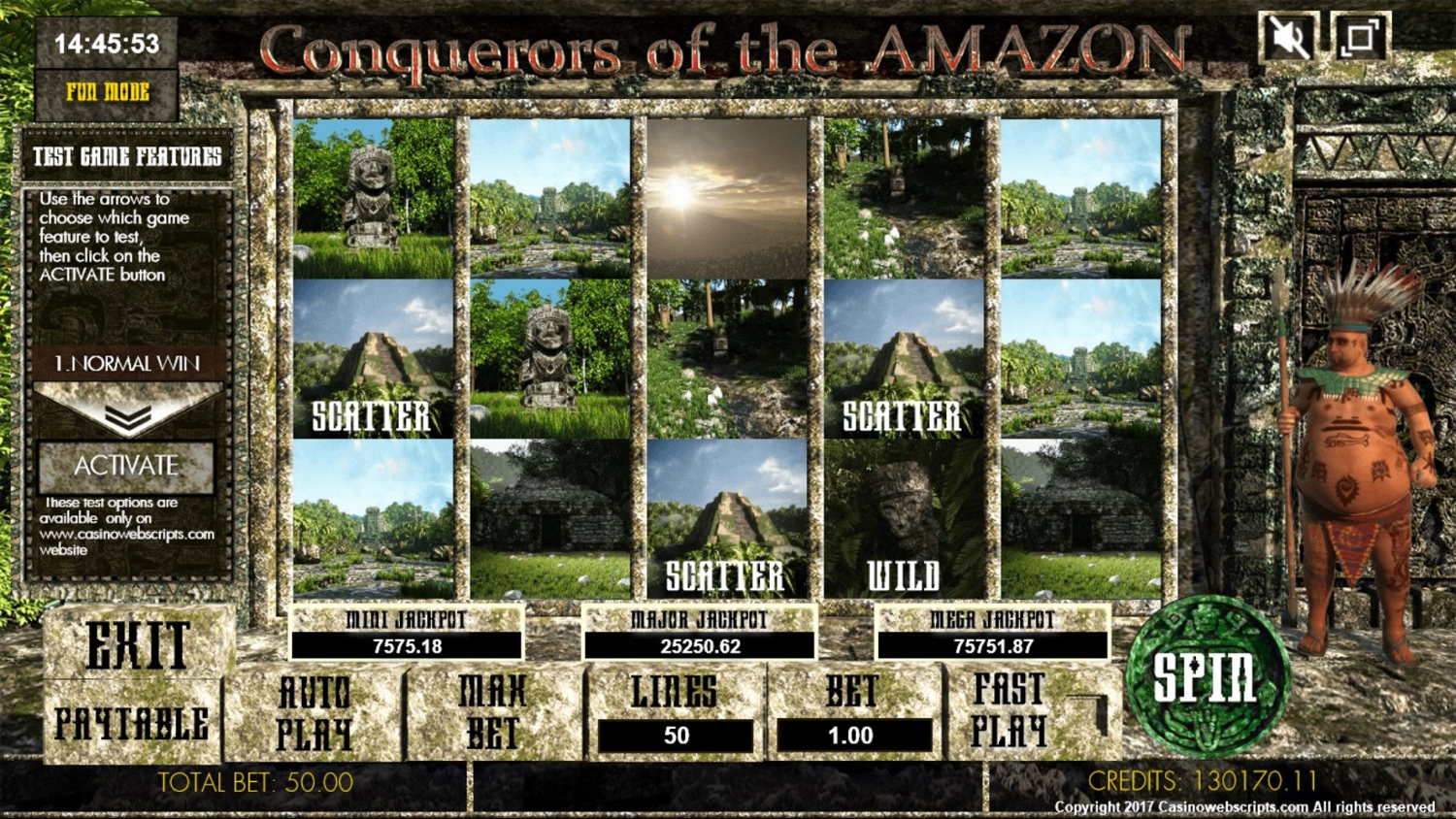 Conquerors of the Amazon Slot Gameplay