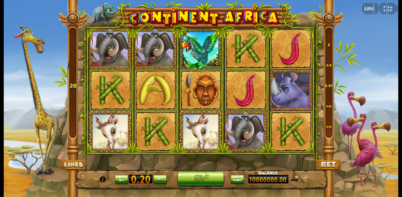Continent Africa Slot Gameplay