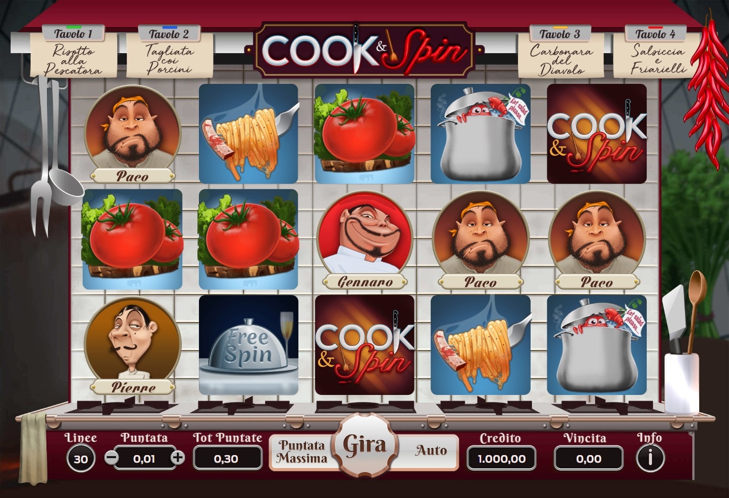 Cook & Spin Slot Gameplay