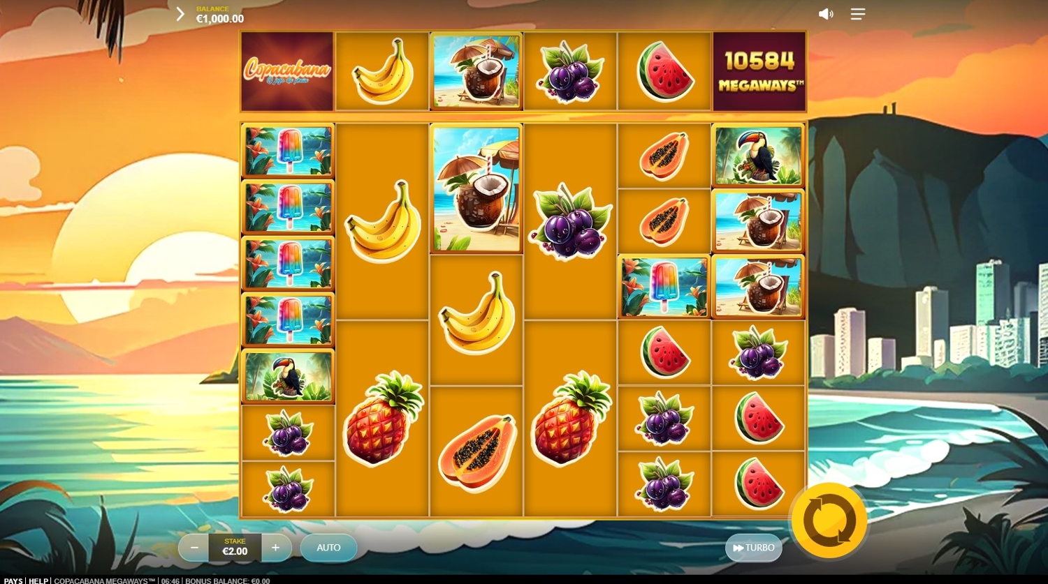 Copacabana Megaways Slot Gameplay