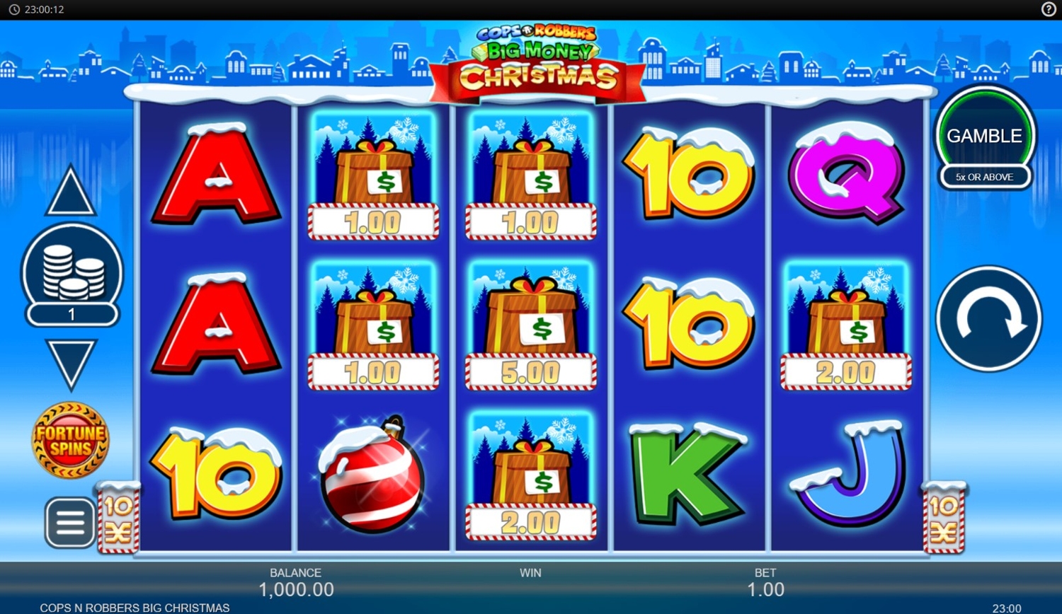 Cops 'n' Robbers Big Money Christmas Slot Gameplay