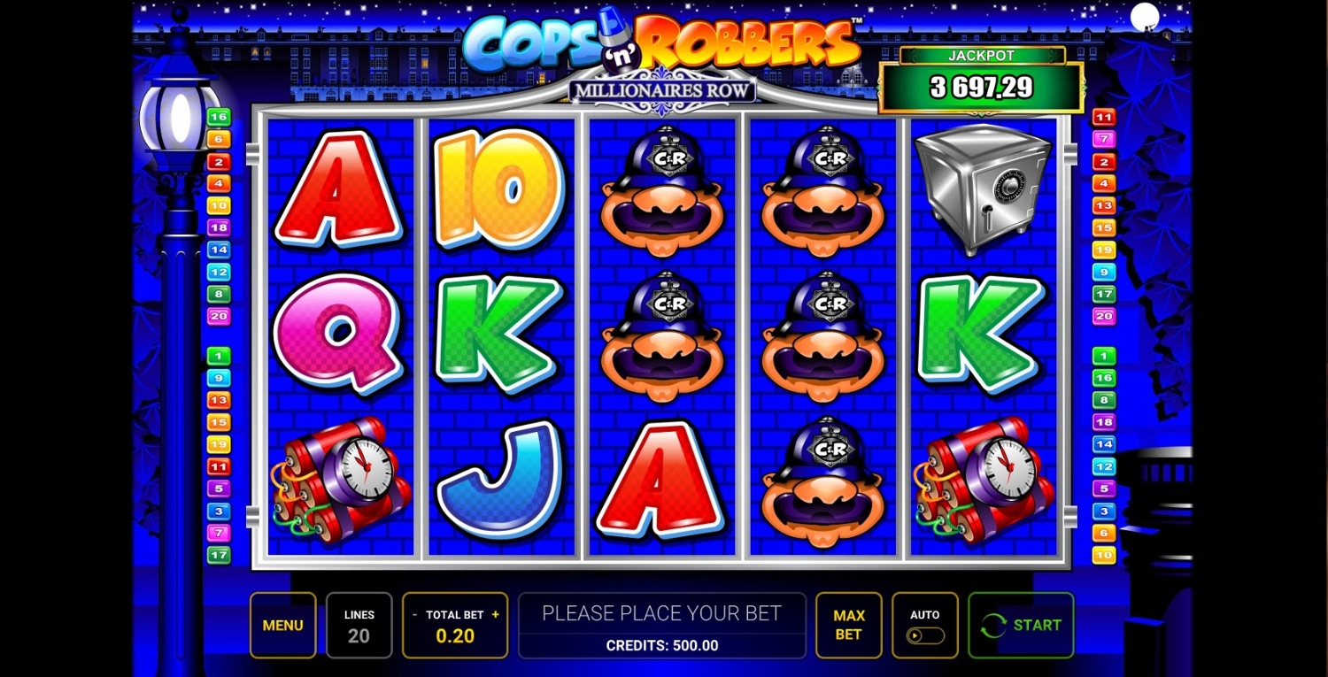 Cops 'n' Robbers Millionaires Row Slot Gameplay
