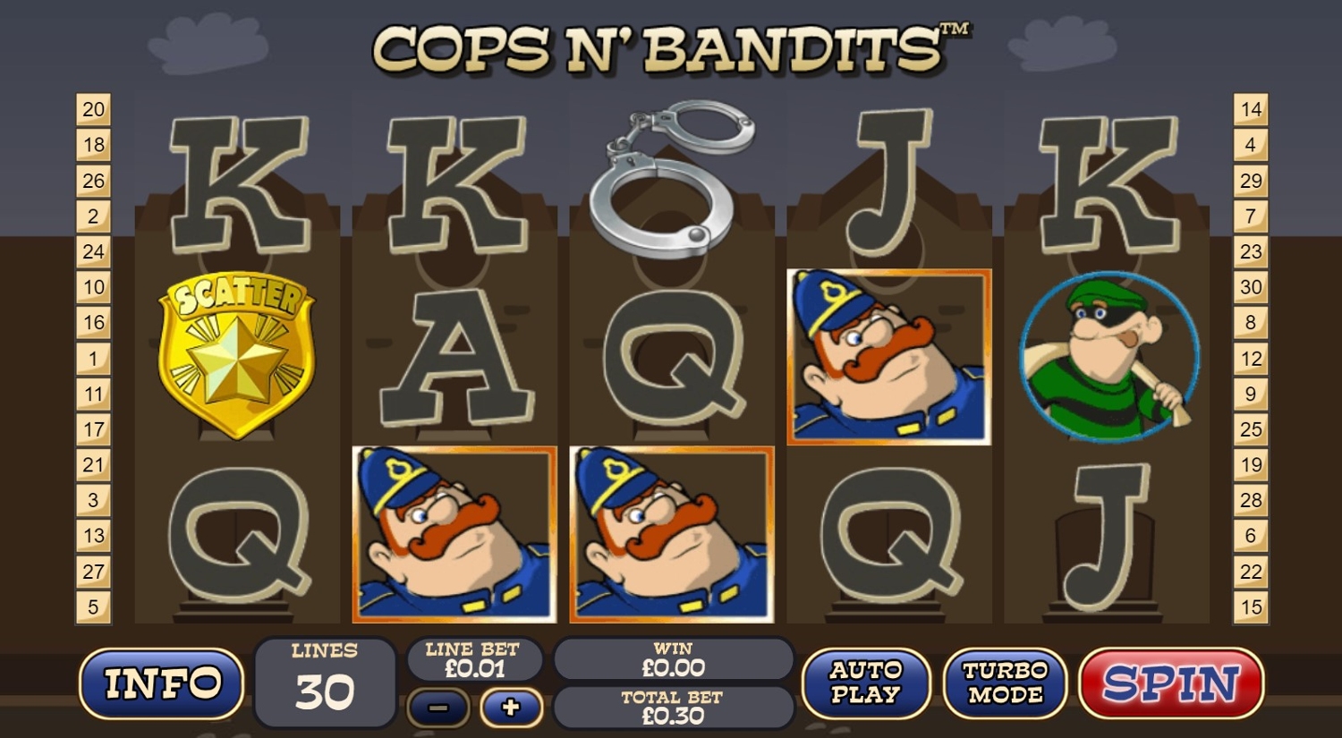 Cops N' Bandits Slot Gameplay