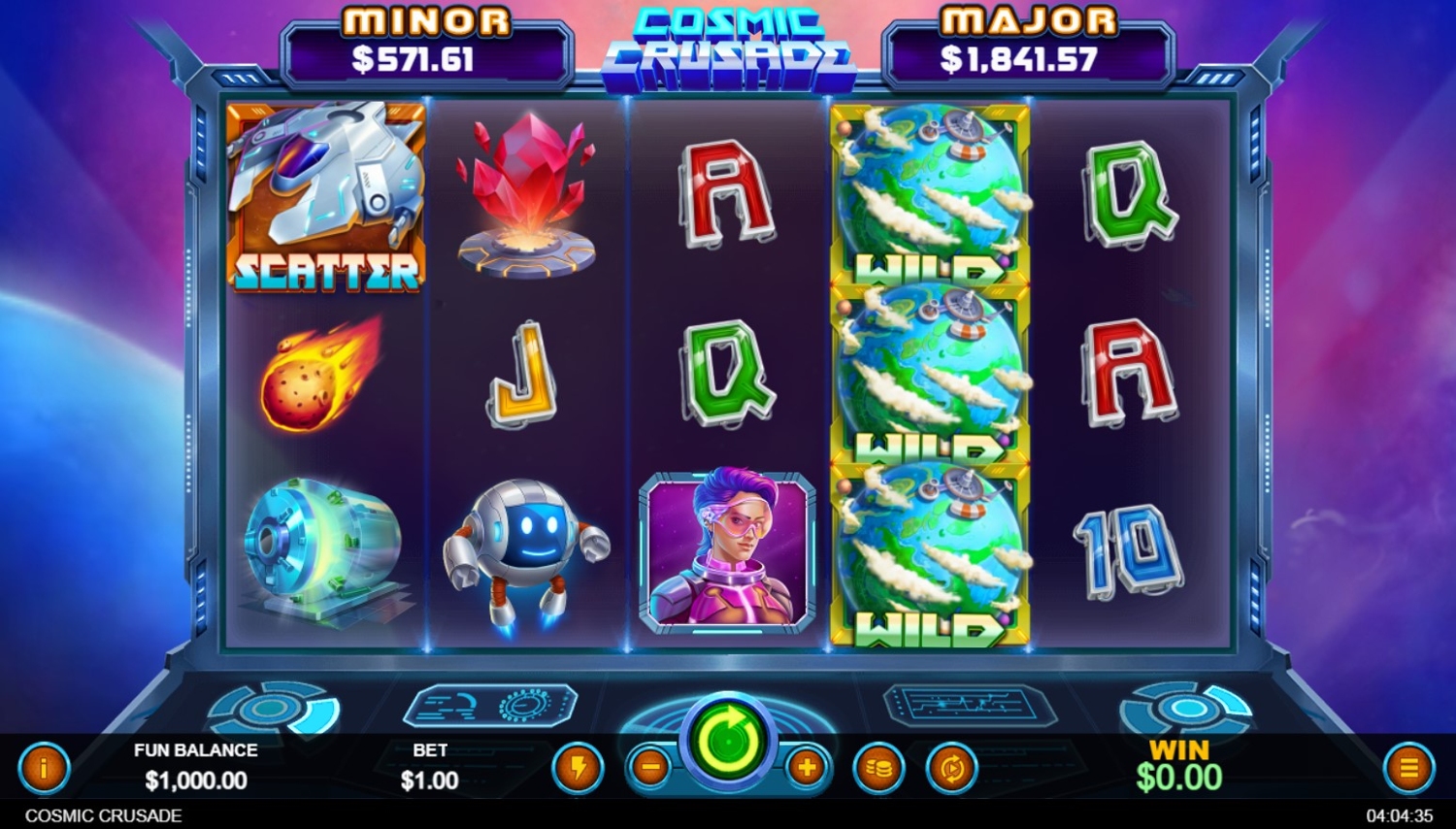 Cosmic Crusade Slot Gameplay