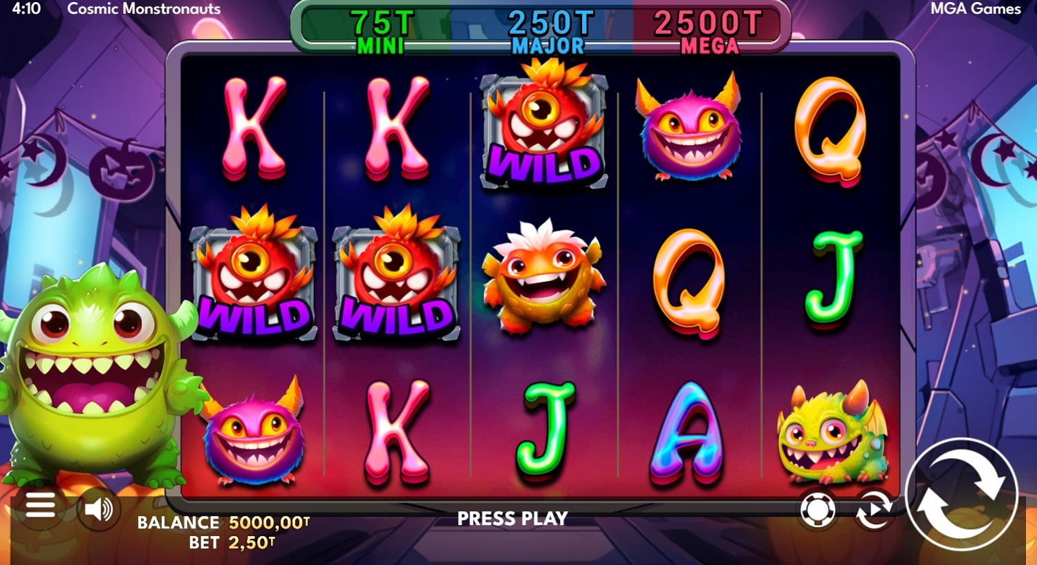 Cosmic Monstronauts Slot Gameplay