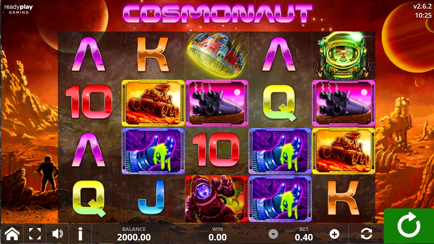 Cosmonaut Slot Gameplay