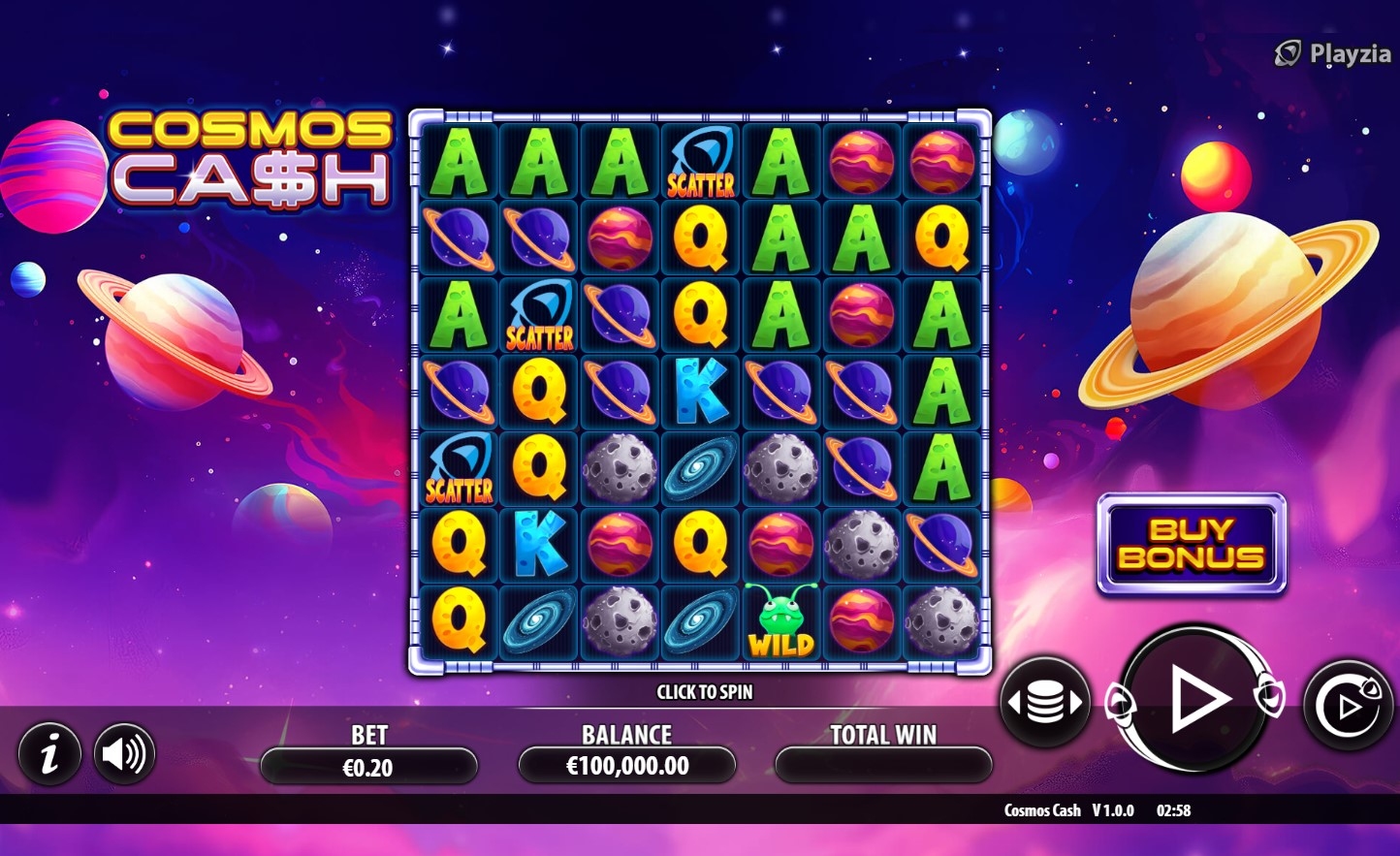 Cosmos Cash Slot Gameplay