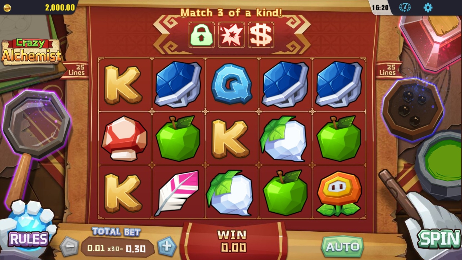 Crazy Alchemist Slot Gameplay