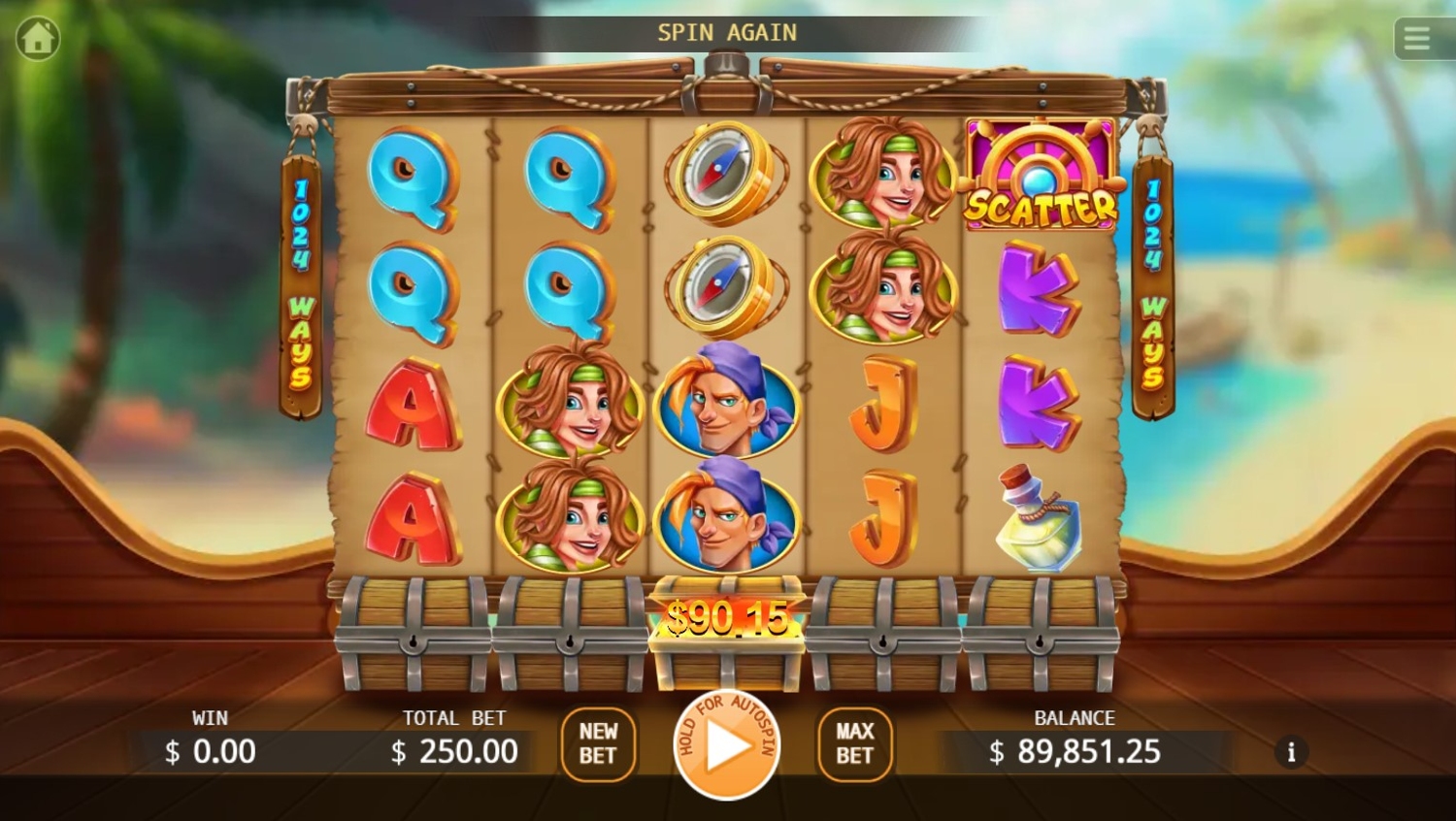 Crazy Blackbeard Slot Gameplay