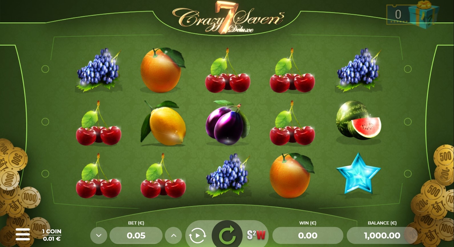 Crazy Seven 5 Deluxe Slot Gameplay