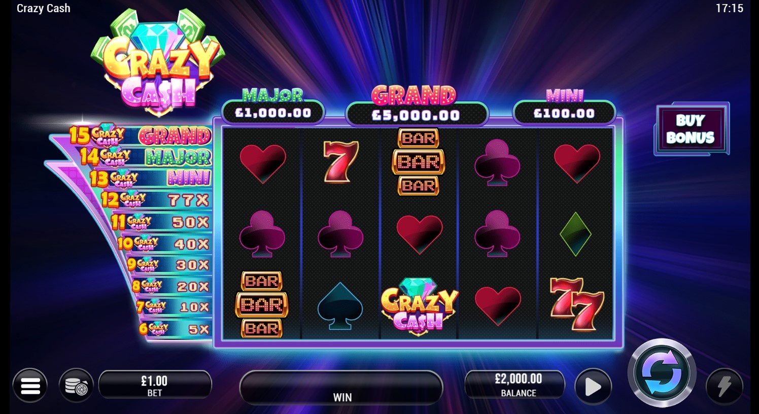 Crazy for Cash Slot Gameplay