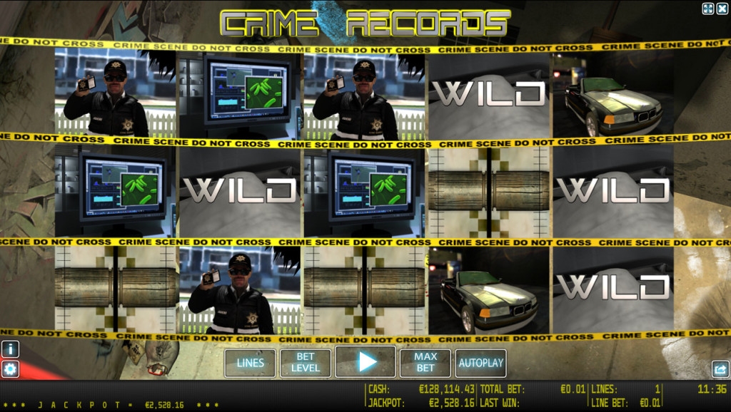 Crime Records Slot Gameplay
