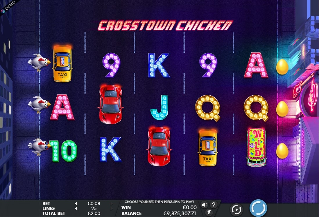 Crosstown Chicken Slot Gameplay