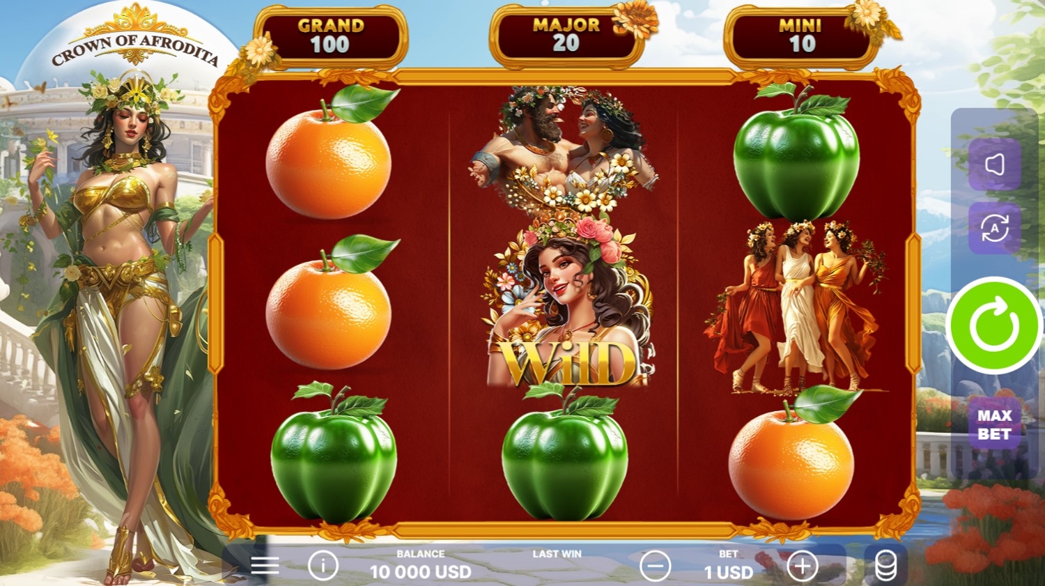 Crown of Afrodita Slot Gameplay