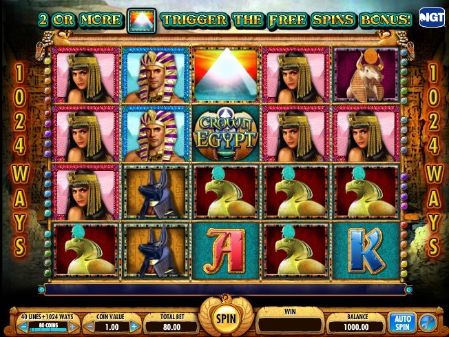 Crown of Egypt Slot Gameplay